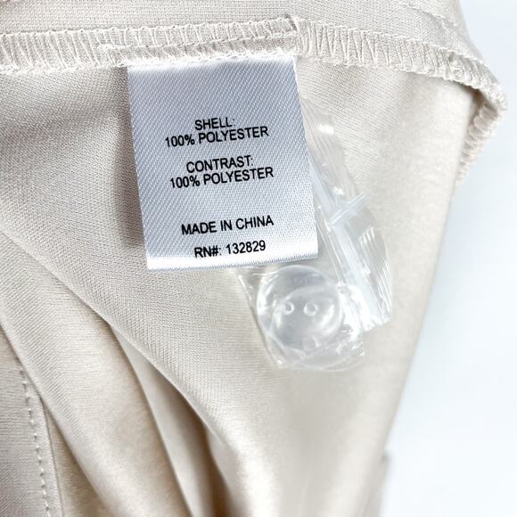 Song of Style Ayah Cargo Trousers Champagne Tan Pants‎ Satin Straight Leg Sz S - Picture 16 of 16